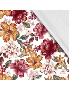 Softshell Stoff Polyester Zum Nähen- Motiv Blumen I SDX721
