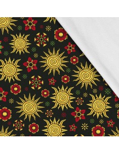 Softshell Stoff Polyester Zum Nähen- Motiv Blumen I SDX725