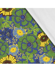 Softshell Stoff Polyester Zum Nähen- Motiv Blumen I SDX726