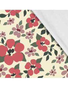 Softshell Stoff Polyester Zum Nähen- Motiv Blumen I SDX736