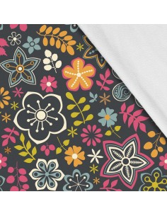 Softshell Stoff Polyester Zum Nähen- Motiv Blumen I SDX785