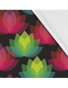 Softshell Stoff Polyester Zum Nähen- Motiv Blumen I SDX814