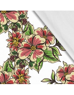 Softshell Stoff Polyester Zum Nähen- Motiv Blumen I SDX818