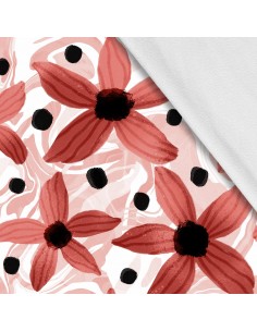 Softshell Stoff Polyester Zum Nähen- Motiv Blumen I SDX865