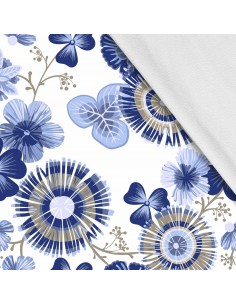 Softshell Stoff Polyester Zum Nähen- Motiv Blumen I SDX891