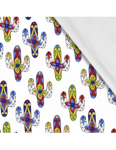 Softshell Stoff Polyester Zum Nähen- Motiv Blumen I SDX952