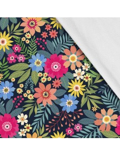 Softshell Stoff Polyester Zum Nähen- Motiv Blumen I SDX1003