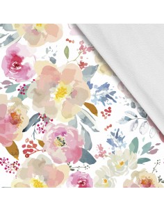 Softshell Stoff Polyester Zum Nähen- Motiv Blumen I SDX1028