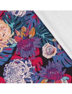Softshell Stoff Polyester Zum Nähen- Motiv Blumen I SDX1033