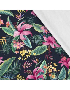 Softshell Stoff Polyester Zum Nähen- Motiv Blumen I SDX1036
