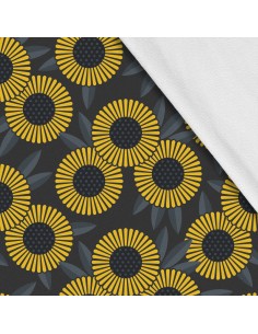 Softshell Stoff Polyester Zum Nähen- Motiv Blumen I SDX1049