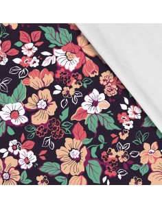 Softshell Stoff Polyester Zum Nähen- Motiv Blumen I SDX1138
