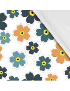 Softshell Stoff Polyester Zum Nähen- Motiv Blumen I SDX1177