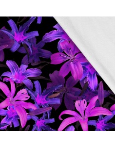 Softshell Stoff Polyester Zum Nähen- Motiv Blumen I SDX1272