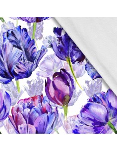 Softshell Stoff Polyester Zum Nähen- Motiv Blumen I SDX1279