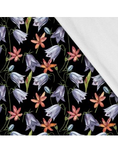 Softshell Stoff Polyester Zum Nähen- Motiv Blumen I SDX1293