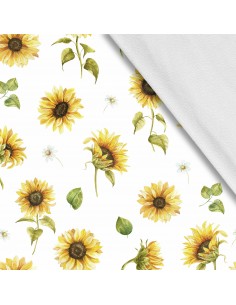 Softshell Stoff Polyester Zum Nähen- Motiv Blumen I SDX1296