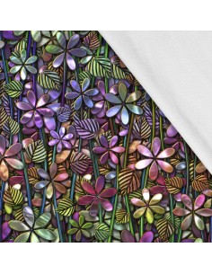 Softshell Stoff Polyester Zum Nähen- Motiv Blumen I SDX1304
