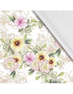 Softshell Stoff Polyester Zum Nähen- Motiv Blumen I SDX1311