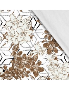 Softshell Stoff Polyester Zum Nähen- Motiv Blumen I SDX1324