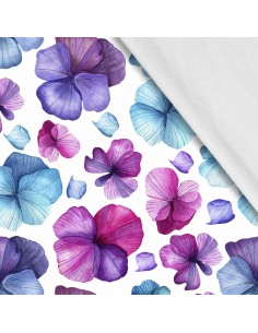 Softshell Stoff Polyester Zum Nähen- Motiv Blumen I SDX1331
