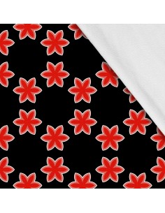 Softshell Stoff Polyester Zum Nähen- Motiv Blumen I SDX1347