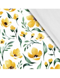 Softshell Stoff Polyester Zum Nähen- Motiv Blumen I SDX1364