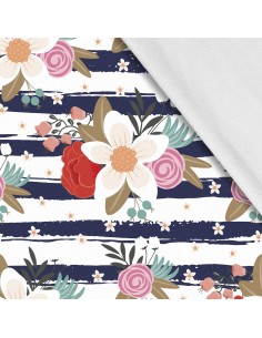 Softshell Stoff Polyester Zum Nähen- Motiv Blumen I SDX1376
