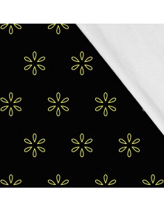 Softshell Stoff Polyester Zum Nähen- Motiv Blumen I SDX1395