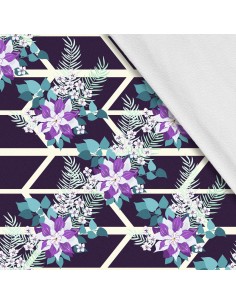 Softshell Stoff Polyester Zum Nähen- Motiv Blumen I SDX1420