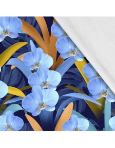 Softshell Stoff Polyester Zum Nähen- Motiv Blumen I SDX1447