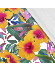 Softshell Stoff Polyester Zum Nähen- Motiv Blumen I SDX1448