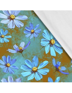 Softshell Stoff Polyester Zum Nähen- Motiv Blumen I SDX1454