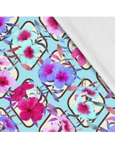 Softshell Stoff Polyester Zum Nähen- Motiv Blumen I SDX1464