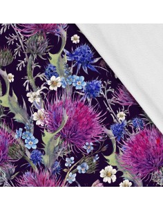 Softshell Stoff Polyester Zum Nähen- Motiv Blumen I SDX1484