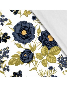 Softshell Stoff Polyester Zum Nähen- Motiv Blumen I SDX1488