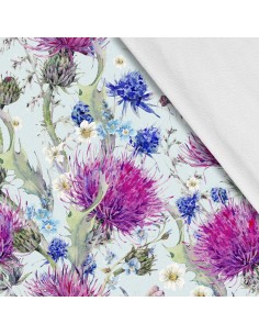 Softshell Stoff Polyester Zum Nähen- Motiv Blumen I SDX1512