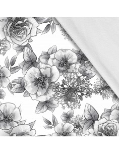 Softshell Stoff Polyester Zum Nähen- Motiv Blumen I SDX1518