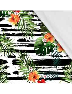 Softshell Stoff Polyester Zum Nähen- Motiv Blumen I SDX1526