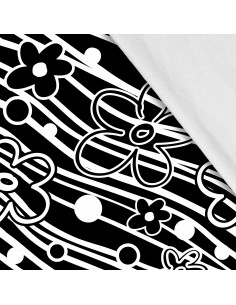 Softshell Stoff Polyester Zum Nähen- Motiv Blumen I SDX1532