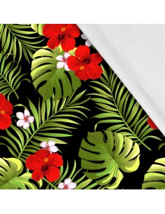 Softshell Stoff Polyester Zum Nähen- Motiv Blumen I SDX1536