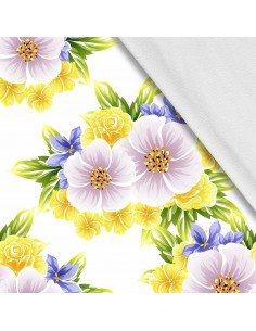 Softshell Stoff Polyester Zum Nähen- Motiv Blumen I SDX1540