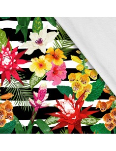 Softshell Stoff Polyester Zum Nähen- Motiv Blumen I SDX1547