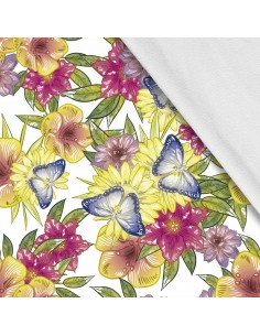 Softshell Stoff Polyester Zum Nähen- Motiv Blumen I SDX1548