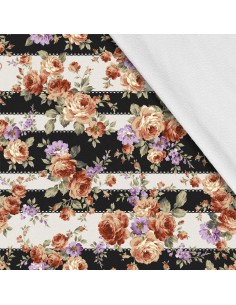 Softshell Stoff Polyester Zum Nähen- Motiv Blumen I SDX1556