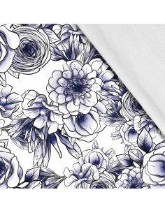 Softshell Stoff Polyester Zum Nähen- Motiv Blumen I SDX1563