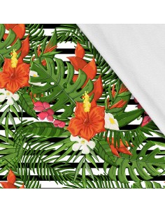 Softshell Stoff Polyester Zum Nähen- Motiv Blumen I SDX1571