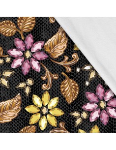 Softshell Stoff Polyester Zum Nähen- Motiv Blumen I SDX1690