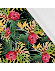 Softshell Stoff Polyester Zum Nähen- Motiv Blumen I SDX1703