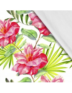 Softshell Stoff Polyester Zum Nähen- Motiv Blumen I SDX1714